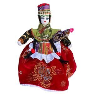 Sitting Handmade TURKISH Rag Cloth doll Sognali Fabric Scraps Folk Art Figure